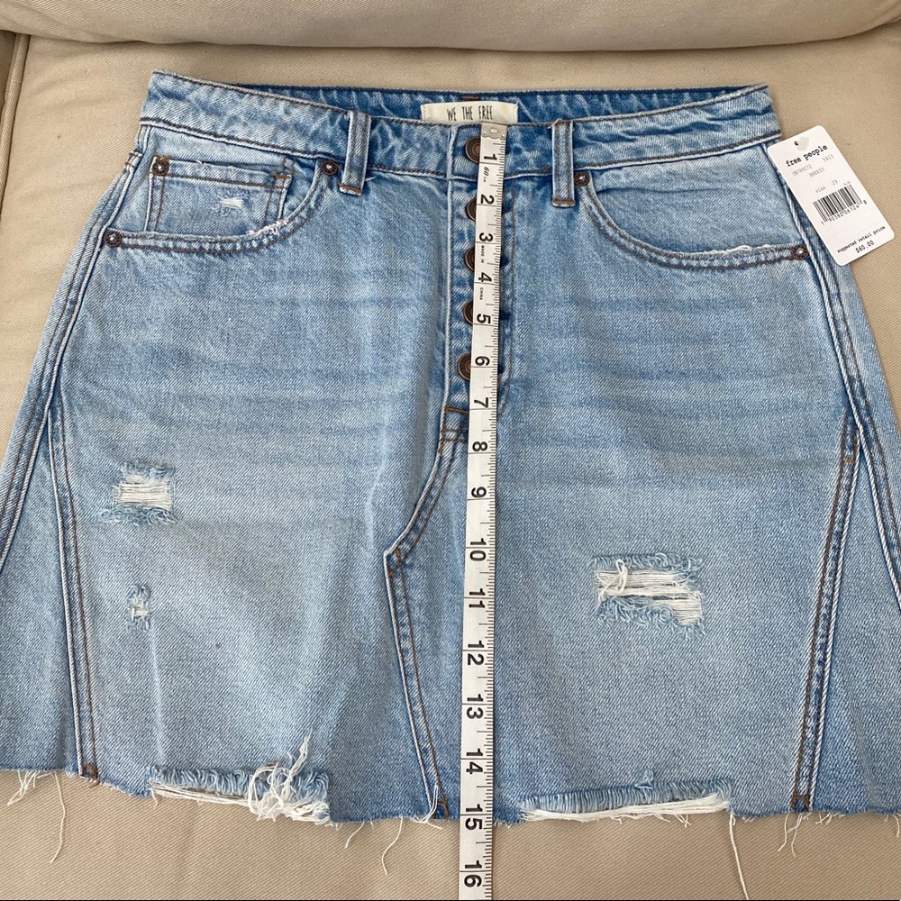 Free People A-Line Denim Skirt - Picture 5 of 8